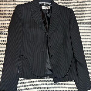 Stresa ASL Black Pinstripe Women's Blazer and Skirt Set size 4